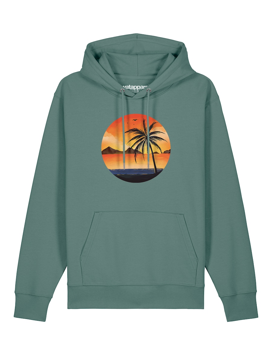 

Толстовка Watapparel Sunset on palm beach, зеленый/темно-зеленый