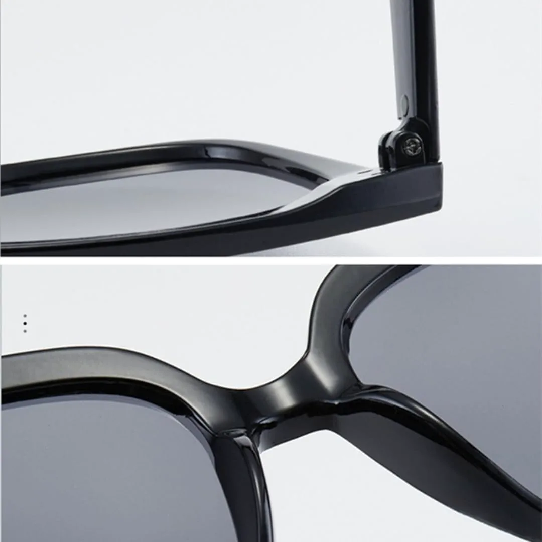 

Модные квадратные очки в крупной оправе, визуально стройнящие фигуру, в уличном стиле. Универсальные солнцезащитные очки для мужчин и женщин UATXTAU, Tea