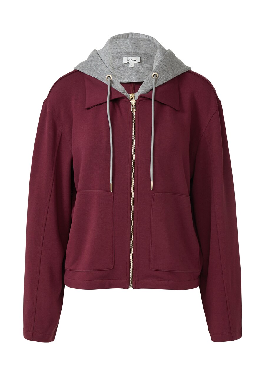 

Худи с капюшоном на молнии s.Oliver, Bordeaux