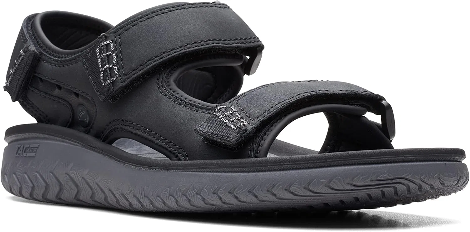 Мужские сандалии Wesley Bay от Clarks, Black Synthetic — фото 3