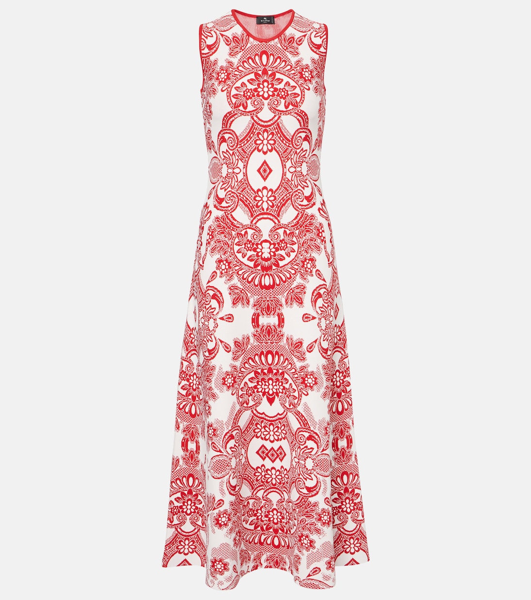 

Платье миди из жаккарда Etro, бордовый