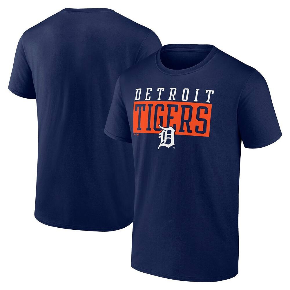 

Мужская темно-синяя футболка Fanatics Detroit Tigers Hard To Beat Fanatics Brands - White Label, цвет Tgr Navy