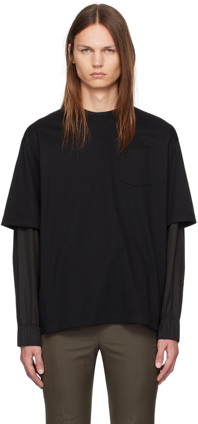

Футболка с длинными рукавами sacai, черный