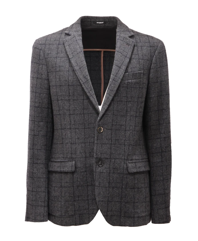 

Серая меланжевая шерстяная куртка Officina36, серый