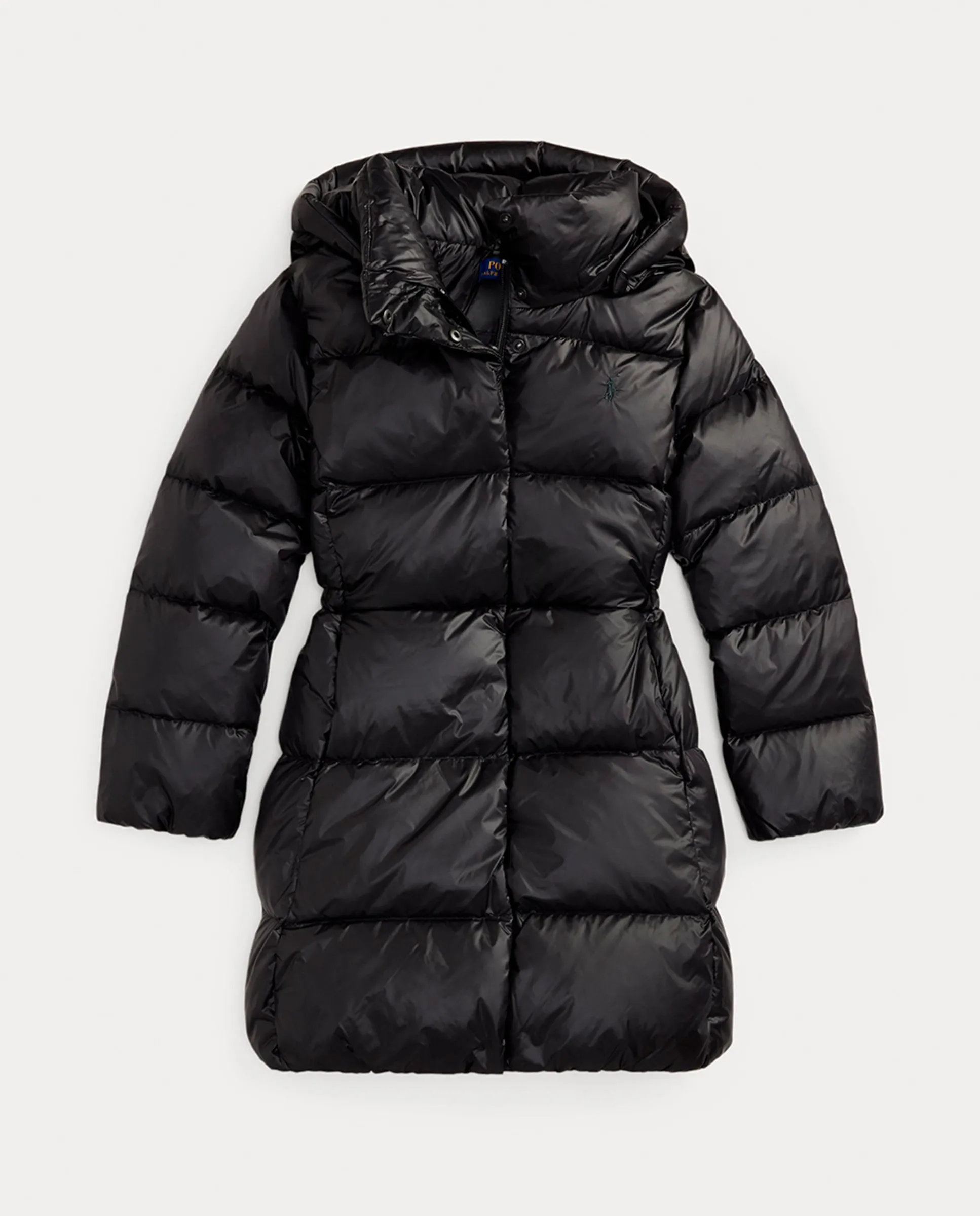 

Длинное детское пуховое пальто с капюшоном Polo Ralph Lauren, черный