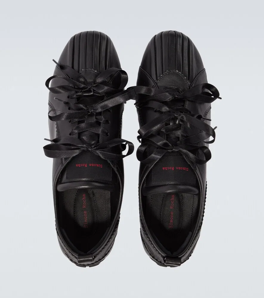 Кожаные кроссовки Ballerina Grip Simone Rocha, черный — фото 4