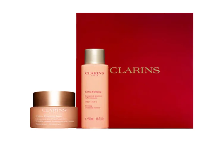 CLARINS Набор для ухода за кожей Goddess Stretch Shiny с эффектом лифтинга и увлажнения 50мл+50мл, Firming Day Cream 50ml+Tightening Stretch Serums Water (Spring Water) 50ml+Exclusive Box — фото 3