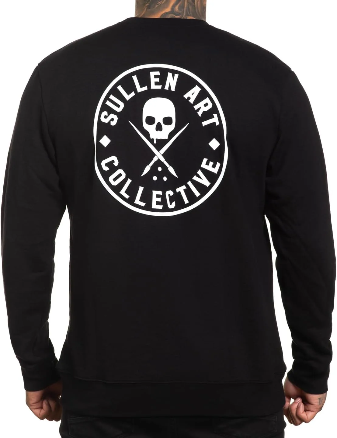 

Sullen Men's Ever Crew Lyte Tattoo Lifestyle Graphic Long Sleeve Pullover Crew Fleece Sweatshirt Sullen Art Collective