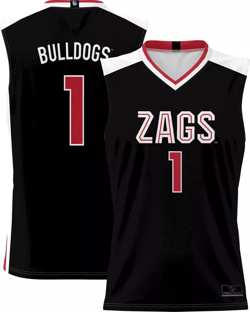 

Мужская баскетбольная майка Prosphere Gonzaga Bulldogs #1 черная альтернативная полностью сублимированная