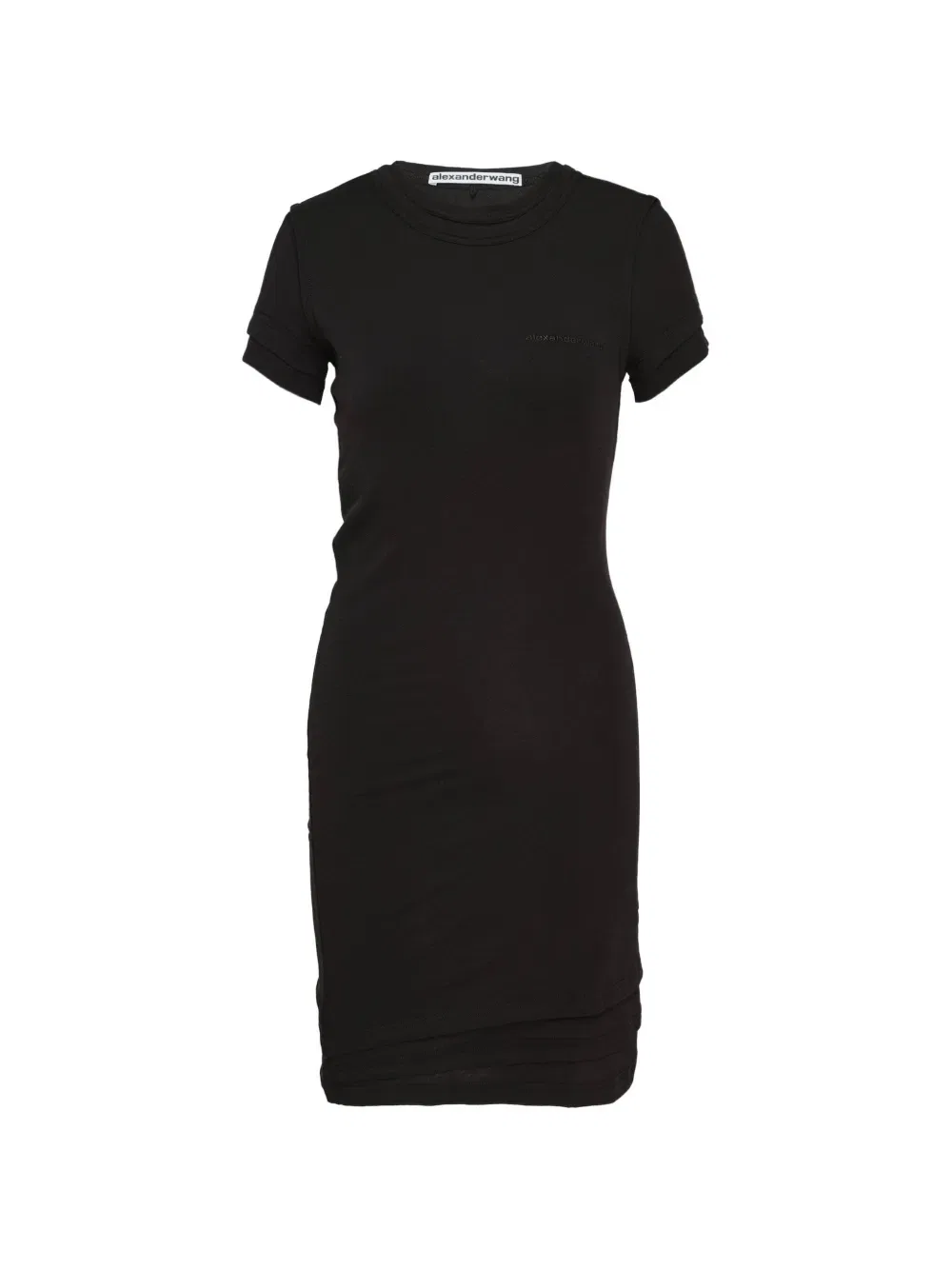 Мини-Платье с коротким рукавом Alexander Wang, черный