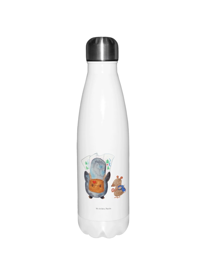 

Mr. & Mrs. Panda Бутылка из нержавеющей стали Penguin & Mouse Wanderer без буквы S... белого цвета