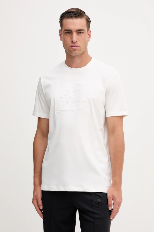 

Хлопковая футболка Armani Exchange, белый