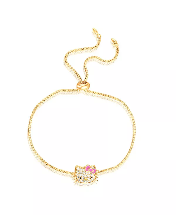 

Sanrio официально лицензированный подлинный браслет-лариат с изображением Hello Kitty Hello Kitty, gold