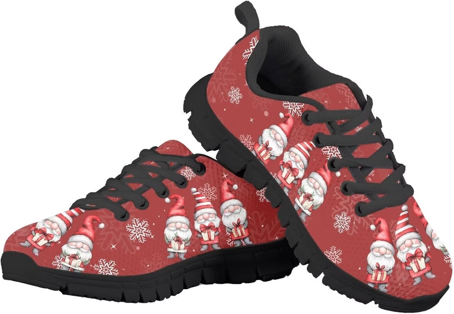 

Рождественские детские легкие кроссовки для бега, девочкам, на шнуровке, дышащие, противоскользящие теннисные кроссовки для маленьких детей (Размер 11-13) / больших детей (Размер 1-5) Quxjehoe, Christmas Dwarves