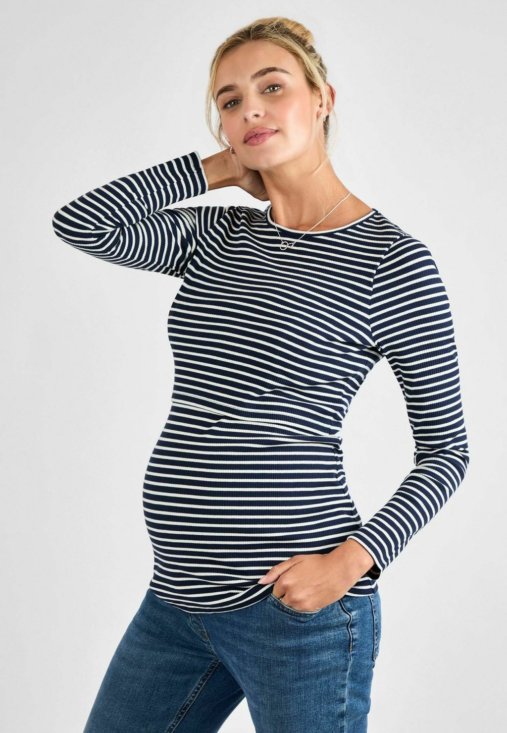 

Джемпер MATERNITY FIT - STRIPE JoJo Maman Bébé, синий