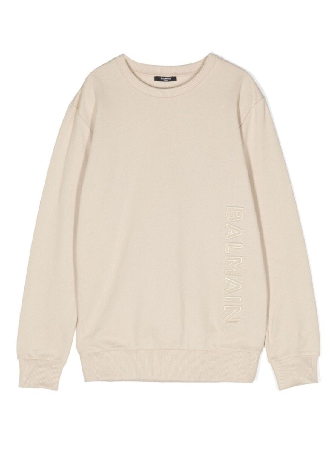 

Balmain Kids толстовка с тисненым логотипом, нейтральный цвет