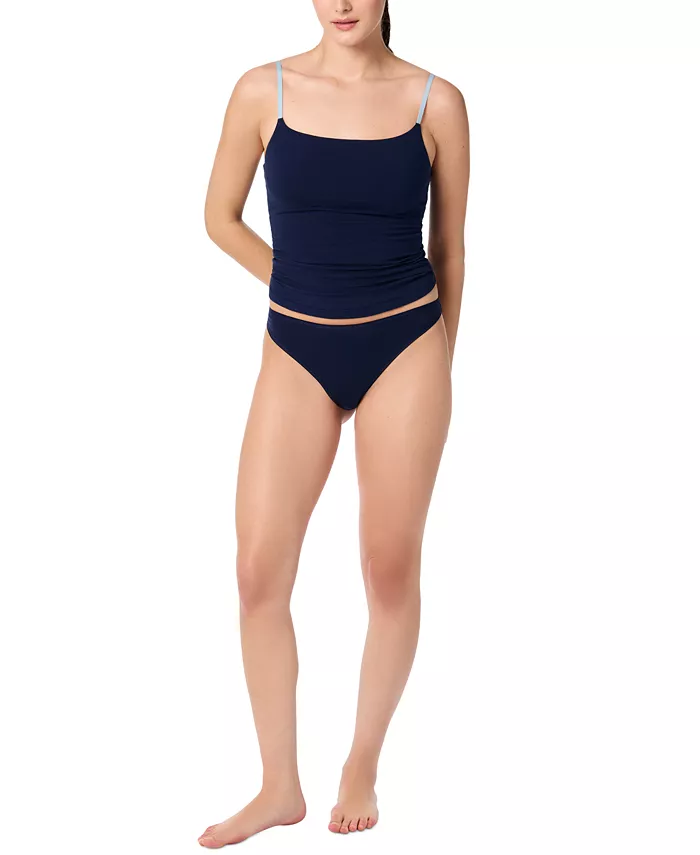 Женские хлопковые стринги с эффектом растяжки GapBody GPW00283, синий — фото 4