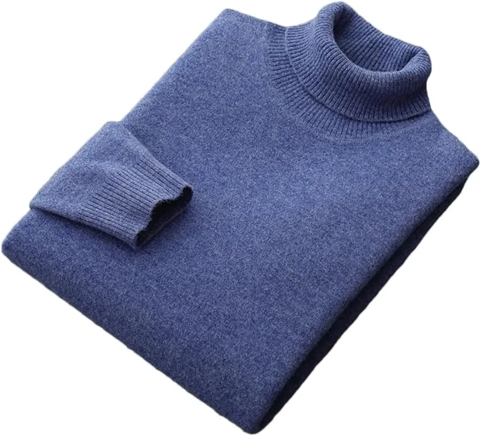 

Мужской свитер из шерсти с высоким воротником, теплый DBFBDTU