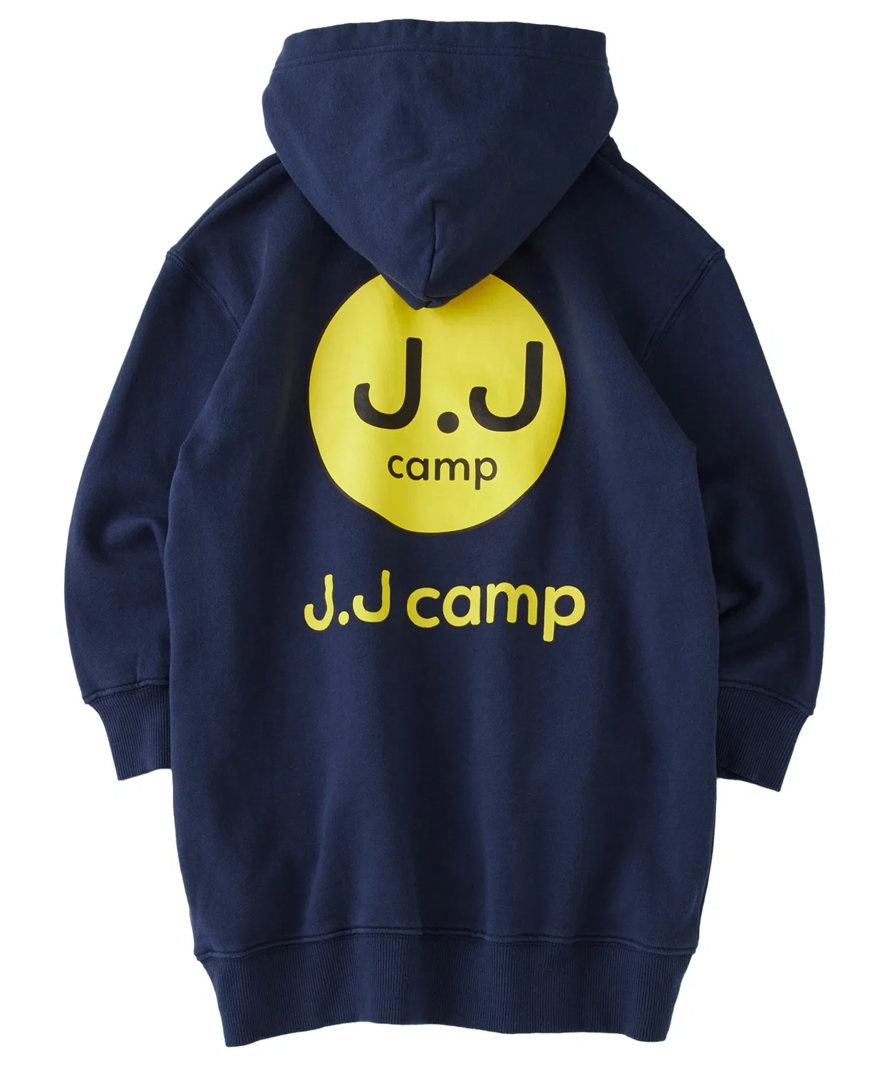 Парка-худи с принтом J.J camp, оверсайз, хлопок, цвет меланжевый серый — фото 3