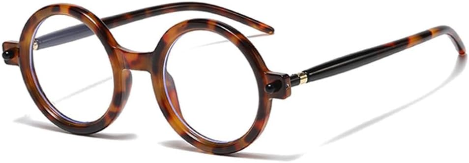 

Популярные модные круглые солнцезащитные очки для женщин в стиле ретро с двухцветными прозрачными линзами, модные солнцезащитные очки для мужчин с защитой от УФ-излучения UV400 DSXLY, Leopard Clear