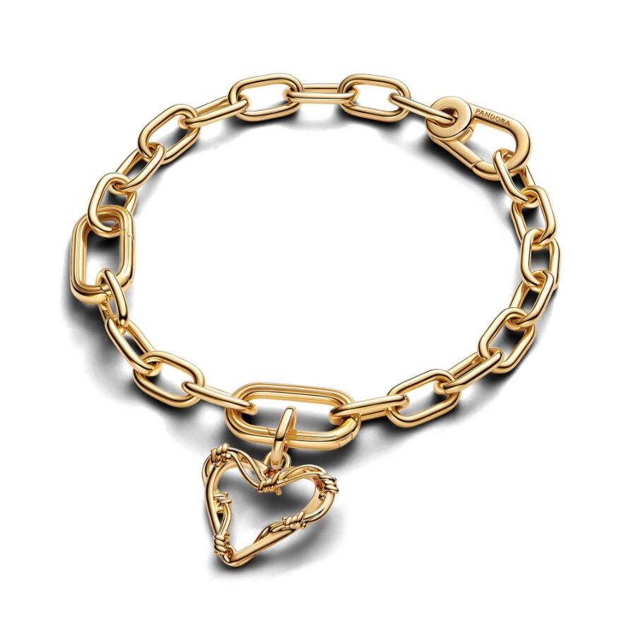 

Подарочный набор Pandora Barbed Wire Heart Bracelet Set, покрытие - золото