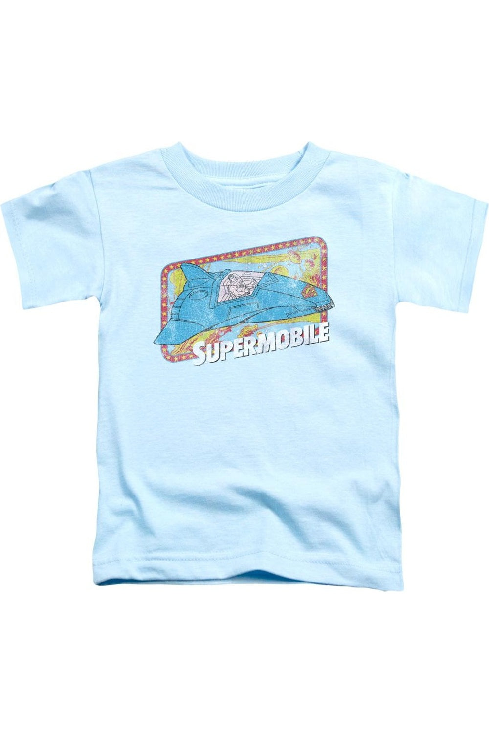 

Футболка с коротким рукавом DC Comics Supermobile для детей Gildan, светло-голубой