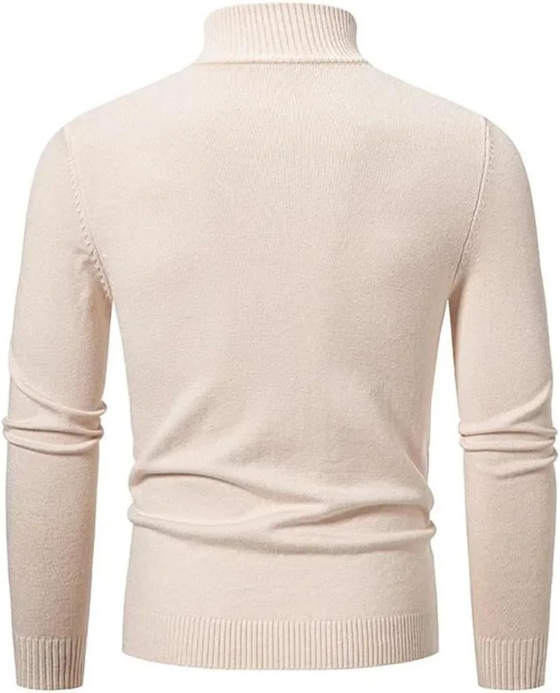 

Мужской полузастегивающийся вязаный свитер V-образного выреза