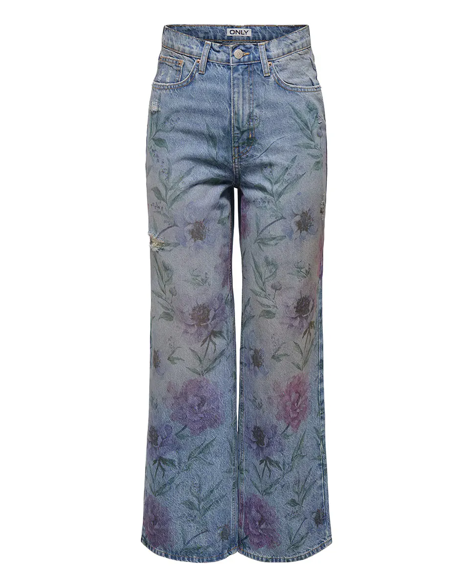 

Джинсы Vaquero largo de mujer estilo floral Only, синий