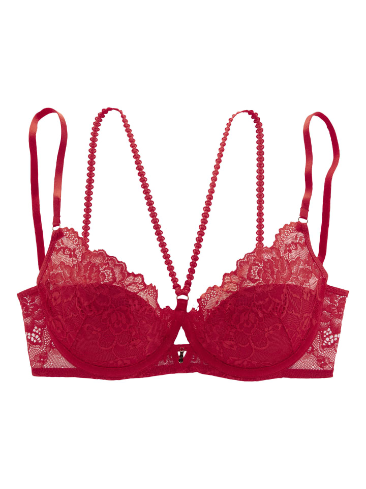 

LASCANA Бюстгальтер пуш-ап красного цвета