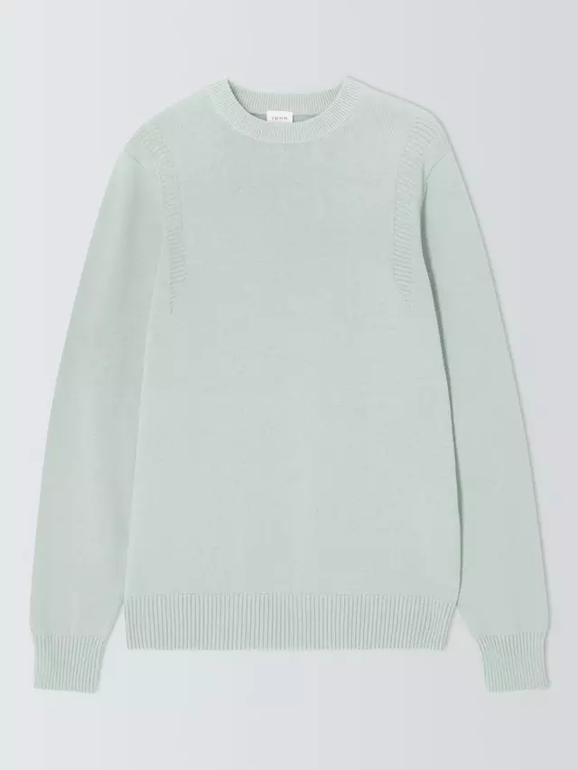 

Джемпер John Lewis Cotton Cashmere Blend Crew Neck, цвет eucalyptus