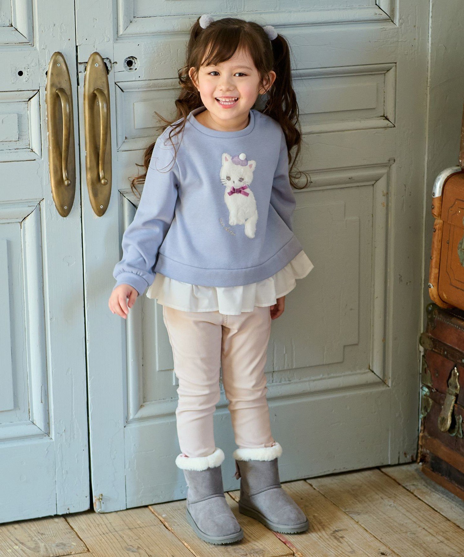 Женские штанишки на флисовой подкладке на 7 дней ANY KIDS, Milky Beige [033] — фото 3