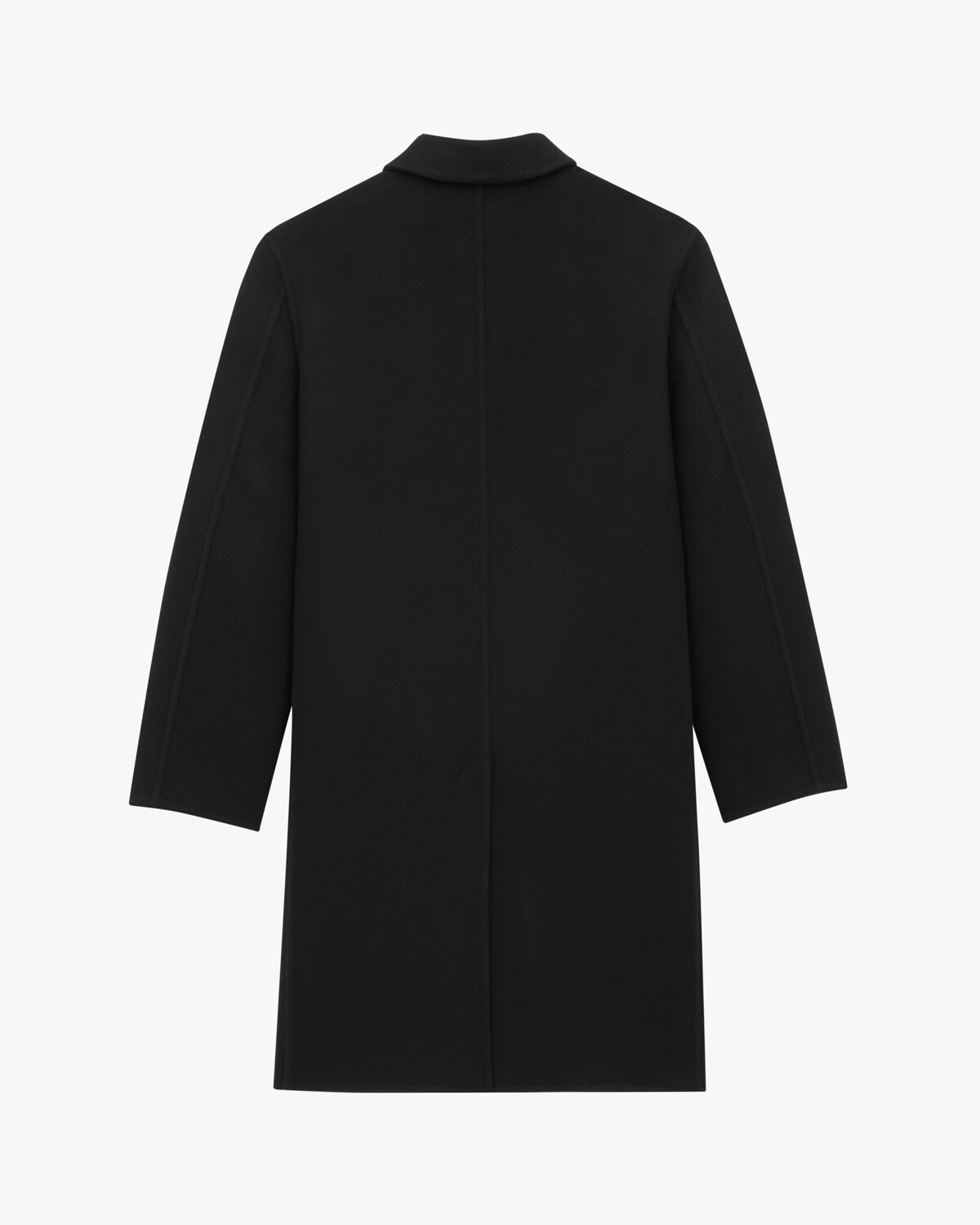 Пальто из двусторонней шерсти Saint Laurent, черный — фото 4