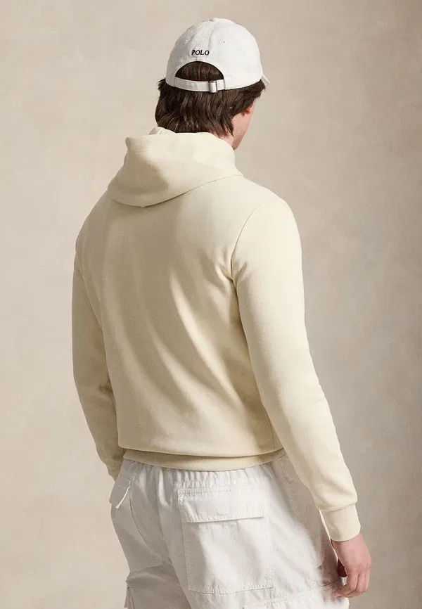 Толстовка с капюшоном двойной вязки Polo Ralph Lauren, кремовый — фото 3