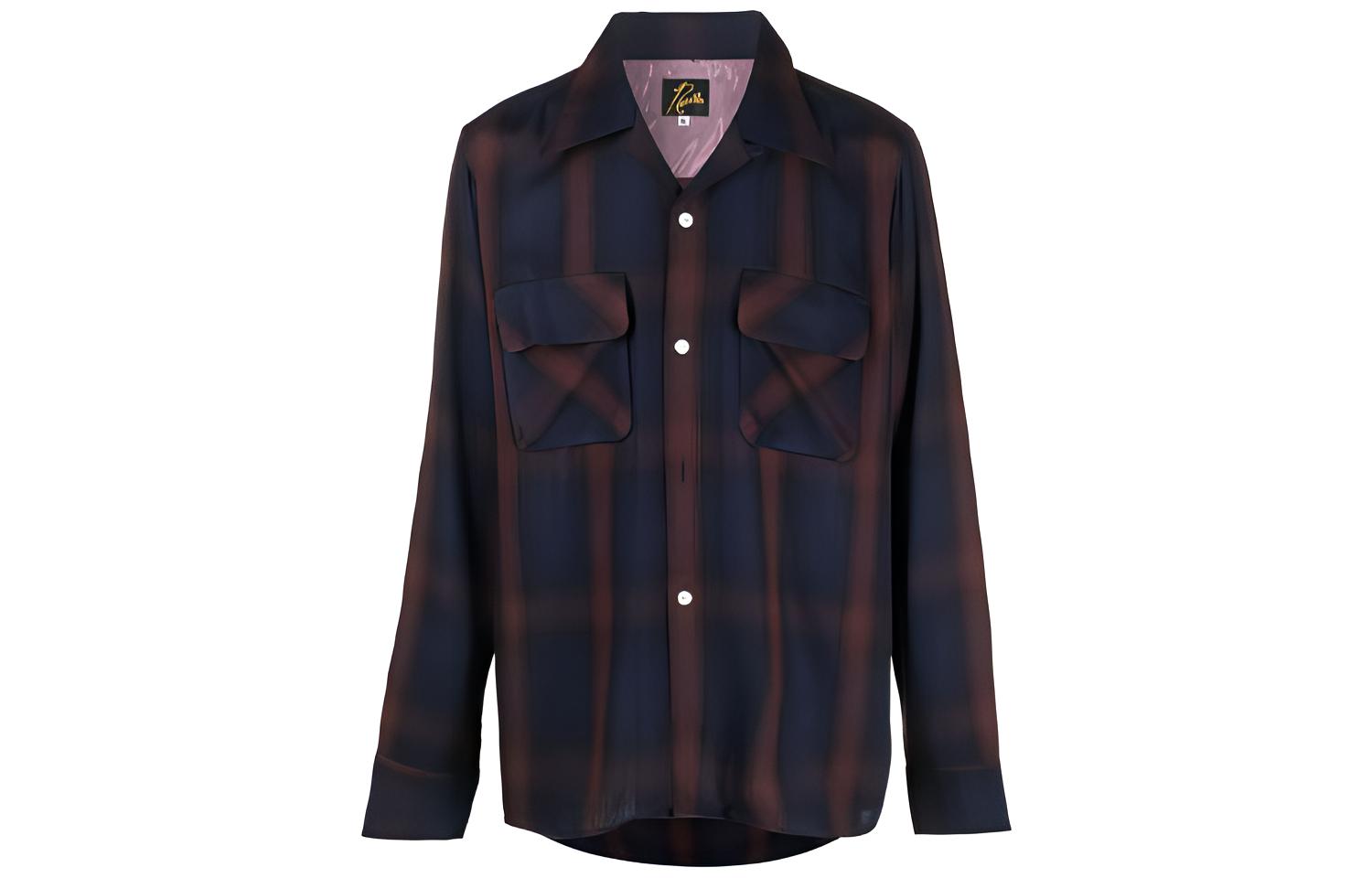 

Needles Рубашка мужская Blue Lapel Moderate