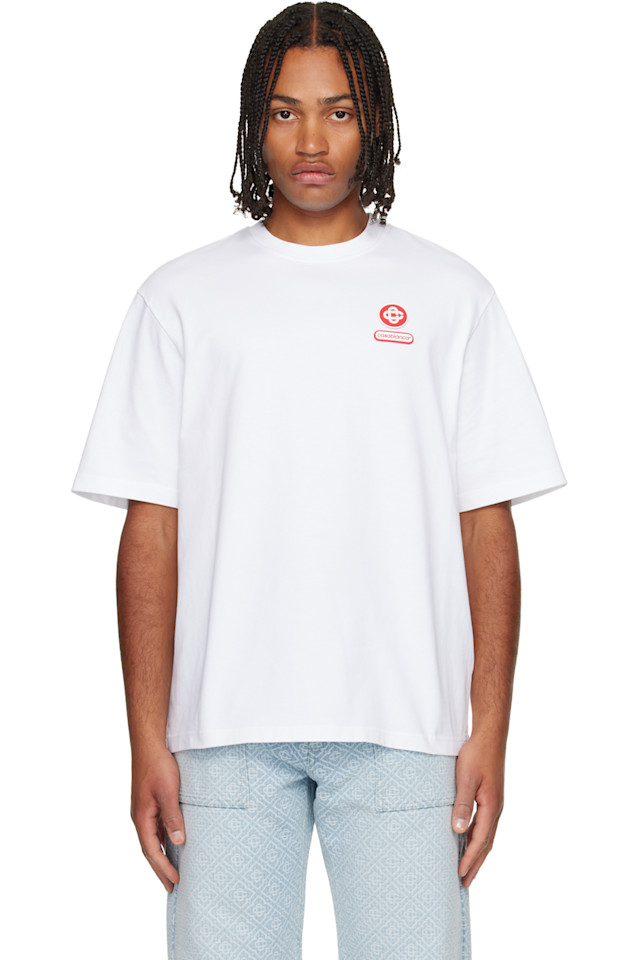 

Футболка с коротким рукавом и нашивкой с логотипом Casablanca, белый