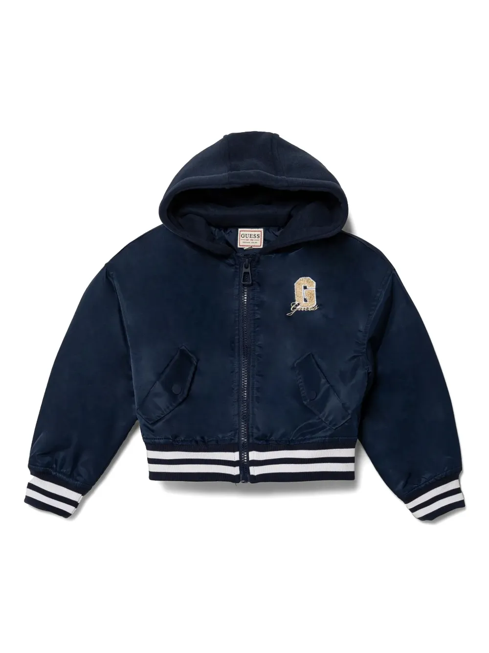 

Куртка с вышитым логотипом guess kids, синий