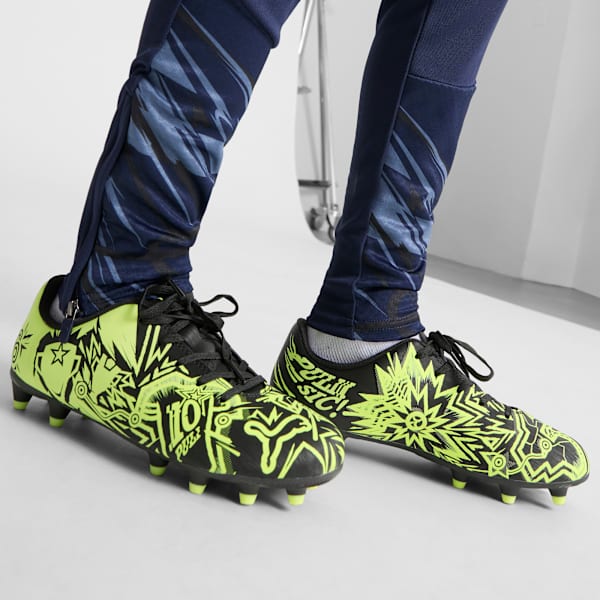 Детские футбольные бутсы для игры на твердом/искусственном грунте Puma X Christian Pulisic Tacto Ii, черный — фото 2