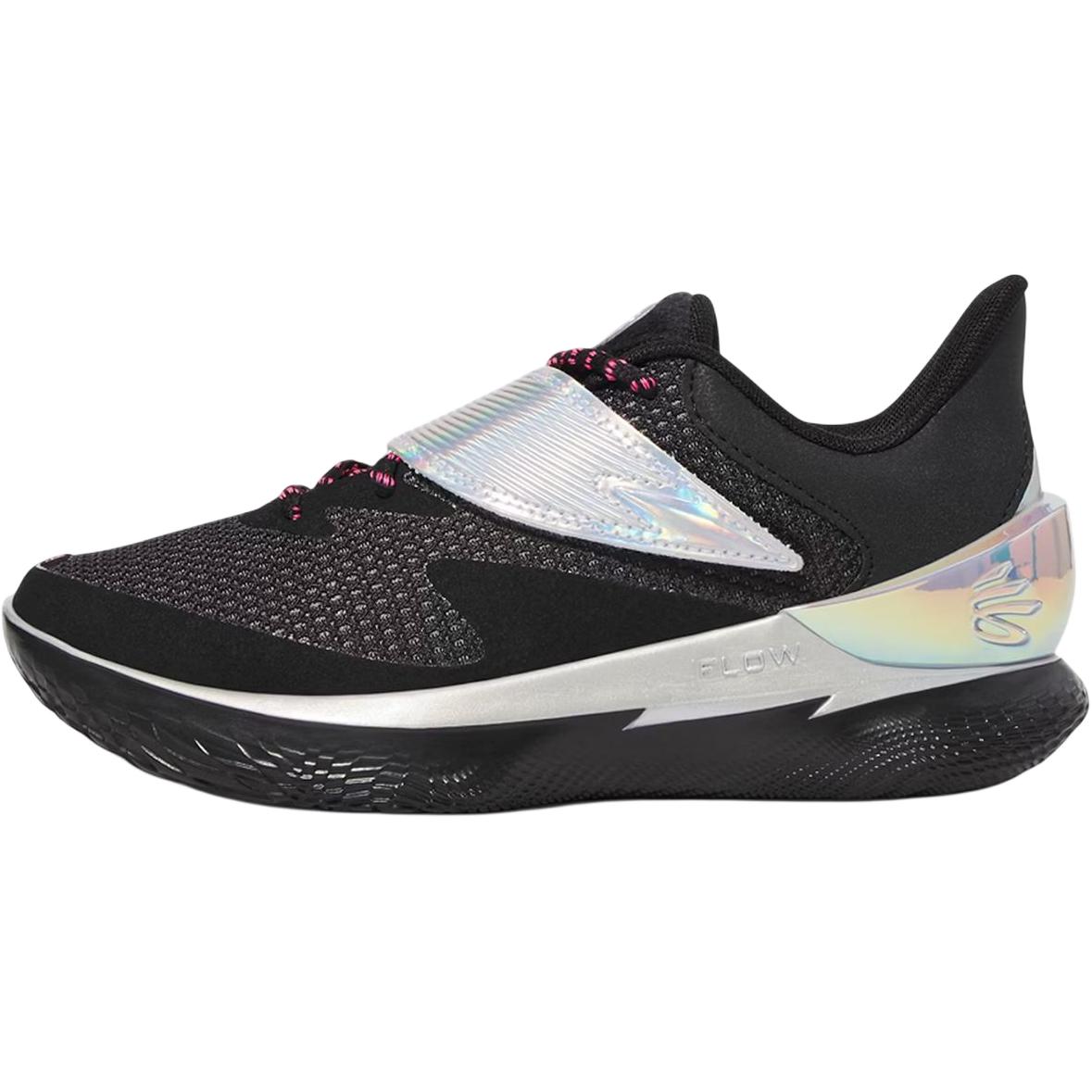 

Under Armour Curry Fox 1 Slip Resistant Abrasion Resistant Low top детские баскетбольные кроссовки Black Silver для подростков