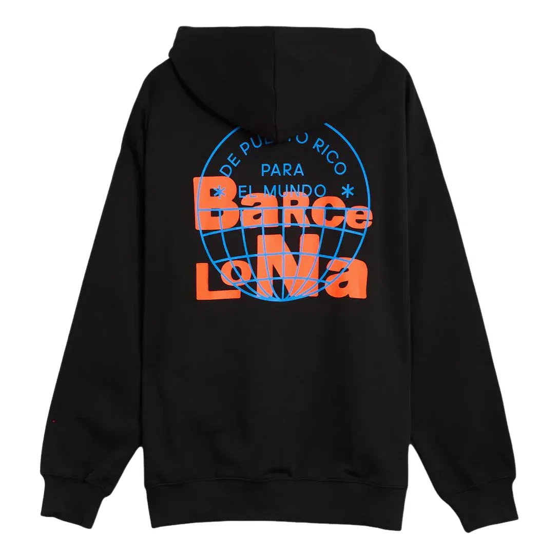 Толстовка Adidas x Bad Bunny DtMF Tour Merch Barcelona Relaxed Hoodie 'Black' LH0426, черный