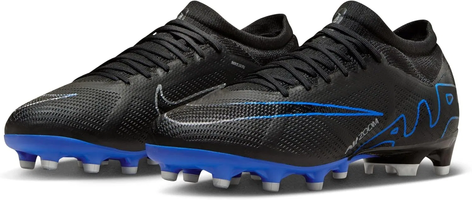 Мужские кроссовки Nike Zoom Vapor 15 Ag-pro Low, Black Chrome Hyper Royal — фото 2