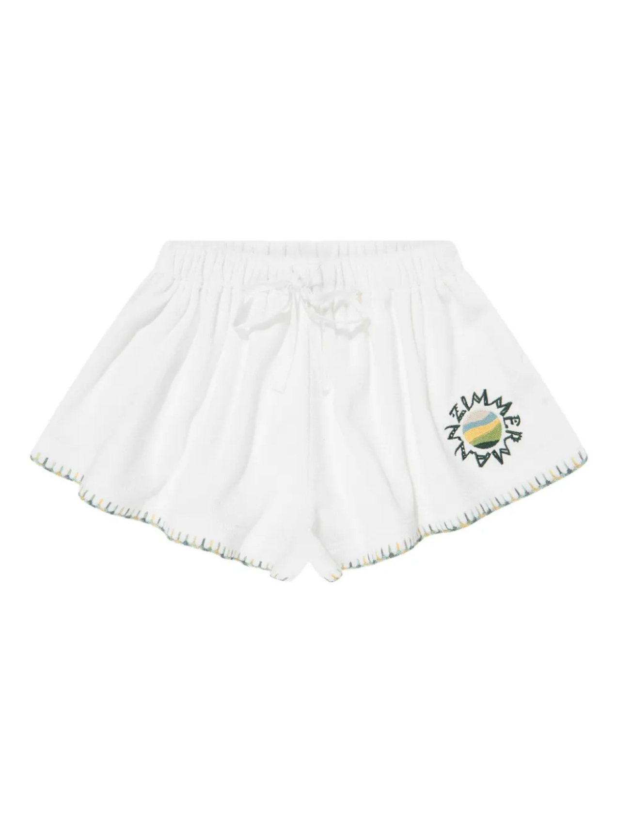 

Детские махровые шорты с вышивкой Tallow Zimmermann Kids, белый