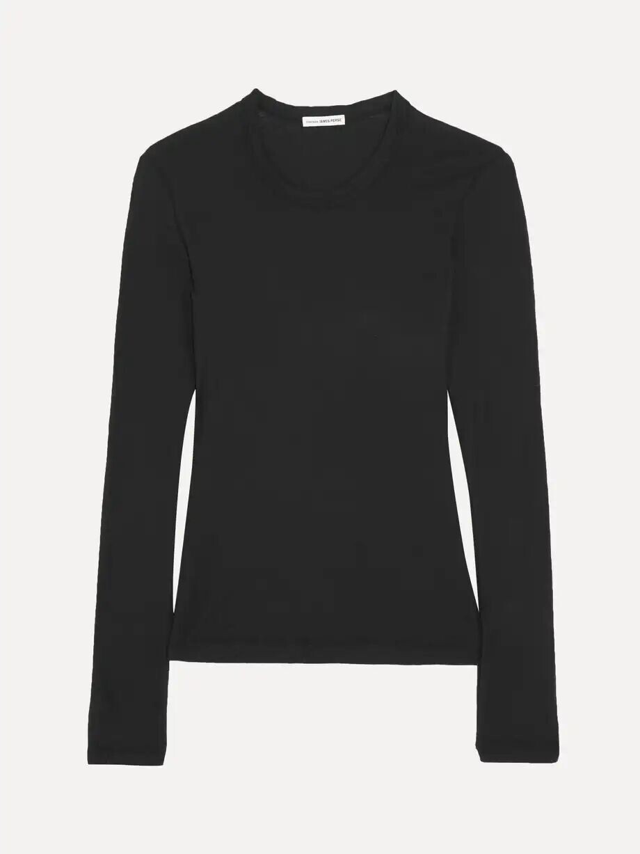 

Топ из хлопкового джерси Slub James Perse, черный