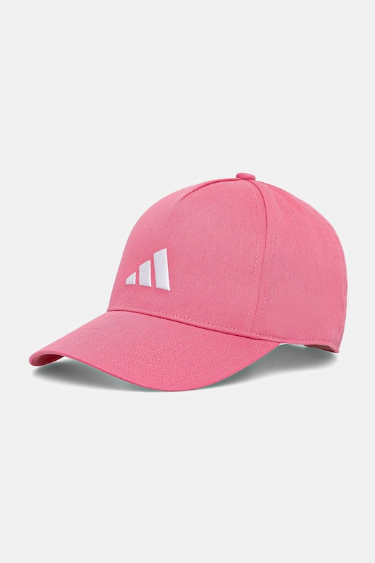 

Детская хлопковая кепка с козырьком Adidas Performance, розовый