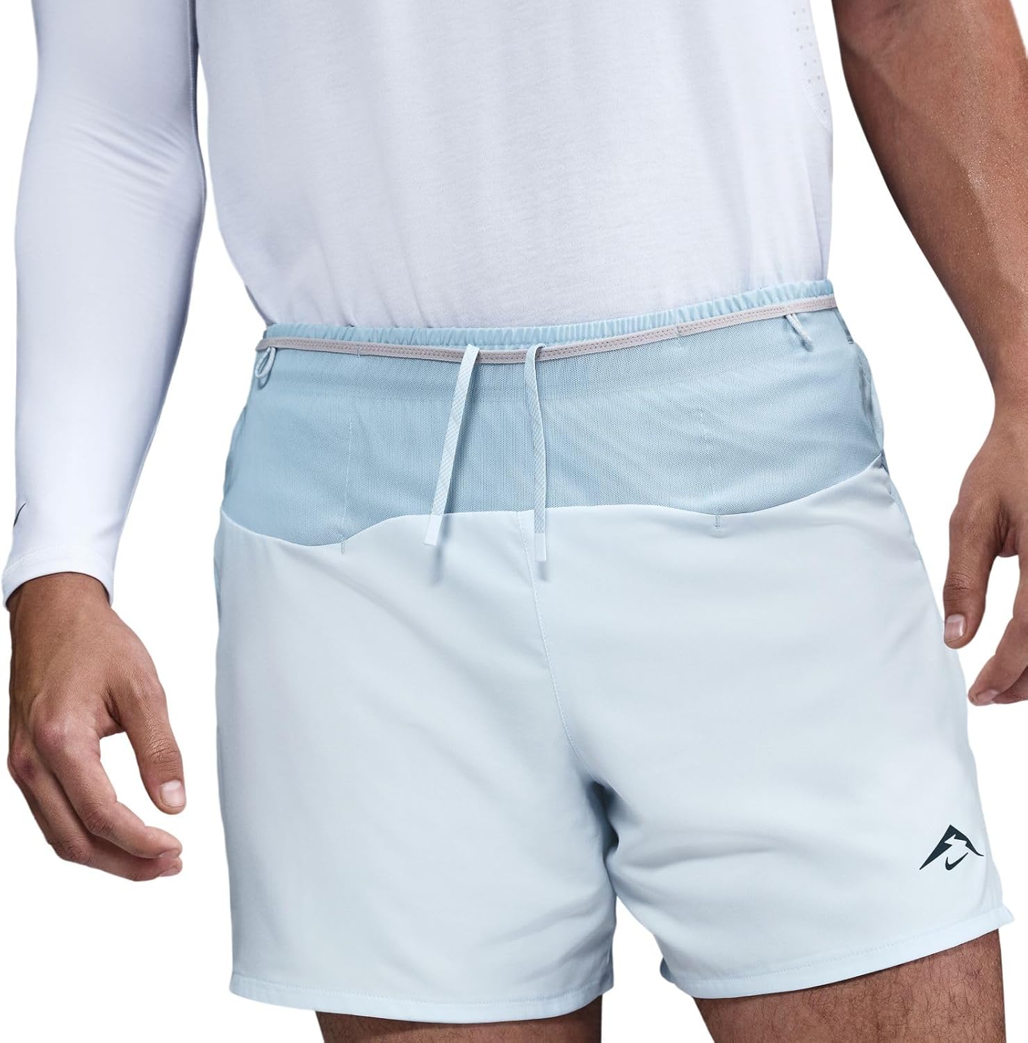 Nike Мужские шорты для бега, Football Grey/Lt Armory Blue/Black — фото 4