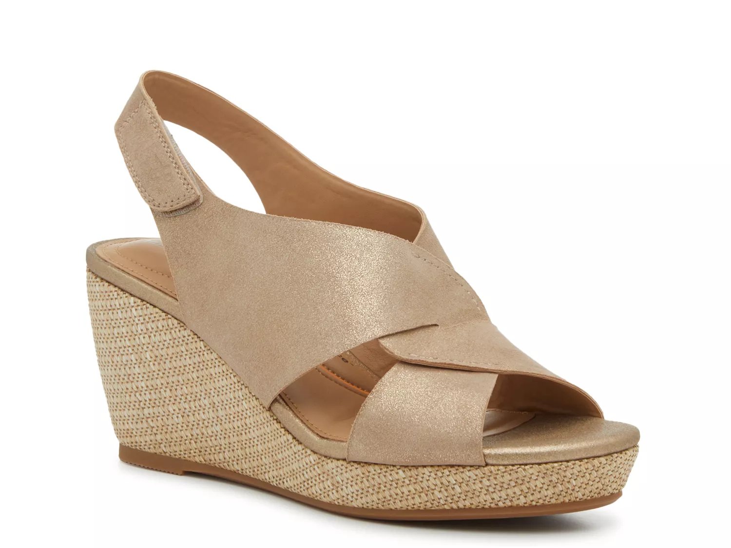 Сандалии Hush Puppies Griffon Wedge Sandal, Gilver Bronze Metallic