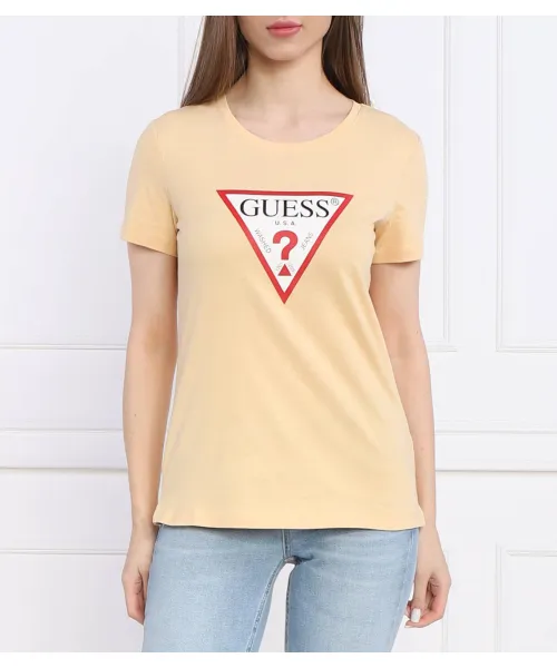 

Оригинальная футболка Regular fit Guess Jeans, желтый