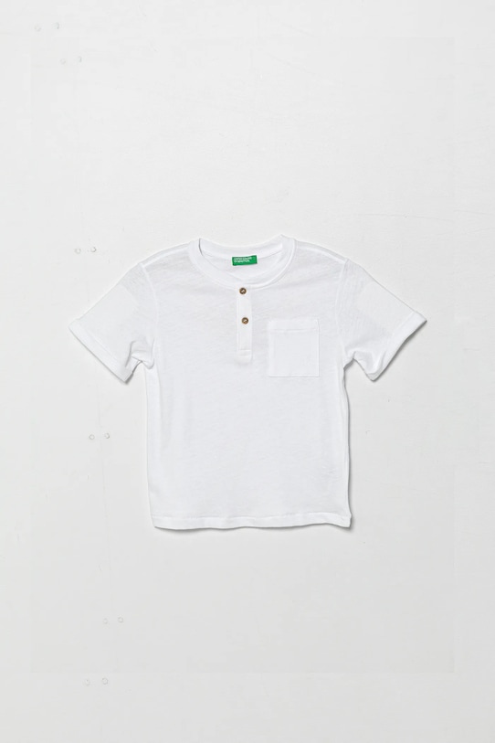 

Футболка с добавлением льна детская United Colors Of Benetton, белый