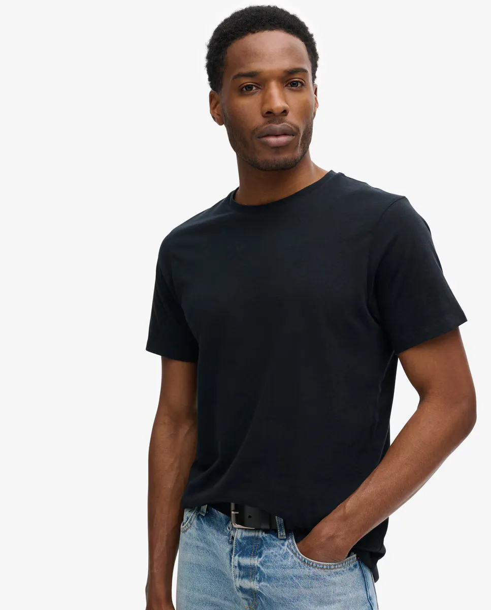 

Классическая мужская футболка однотонная Superdry, черный