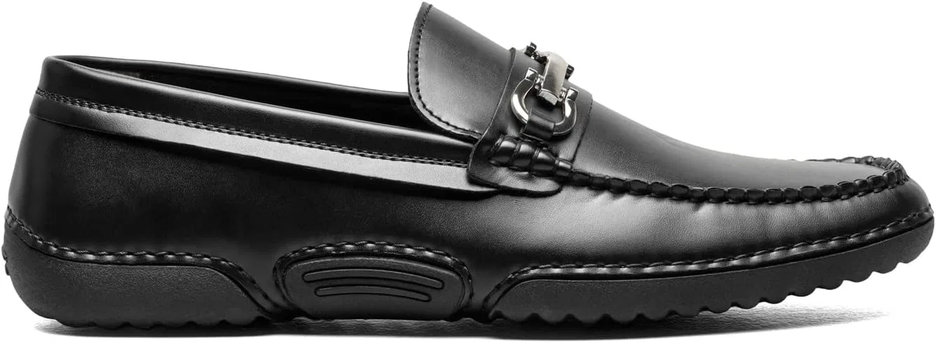Мужские слипоны Stacy Adams Delano Driver Loafer Drivers Slippers, Black — фото 2