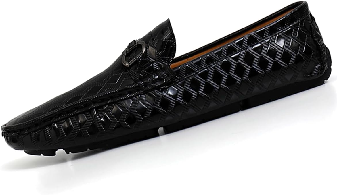 

Мужские лоферы Dacnakby из искусственной кожи PU, черные, без шнурков, с пряжкой, мокасины